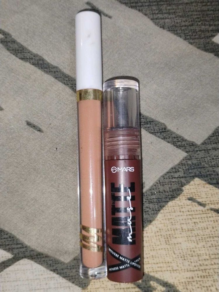 2x Matte Lipsticks - Nude &amp; Brown