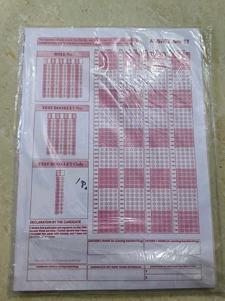 OMR Answer Sheet - Pack of 45