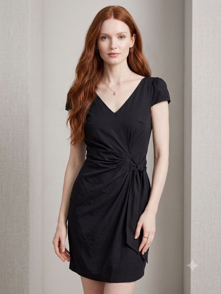 ONLY Chic Black Wrap Dress