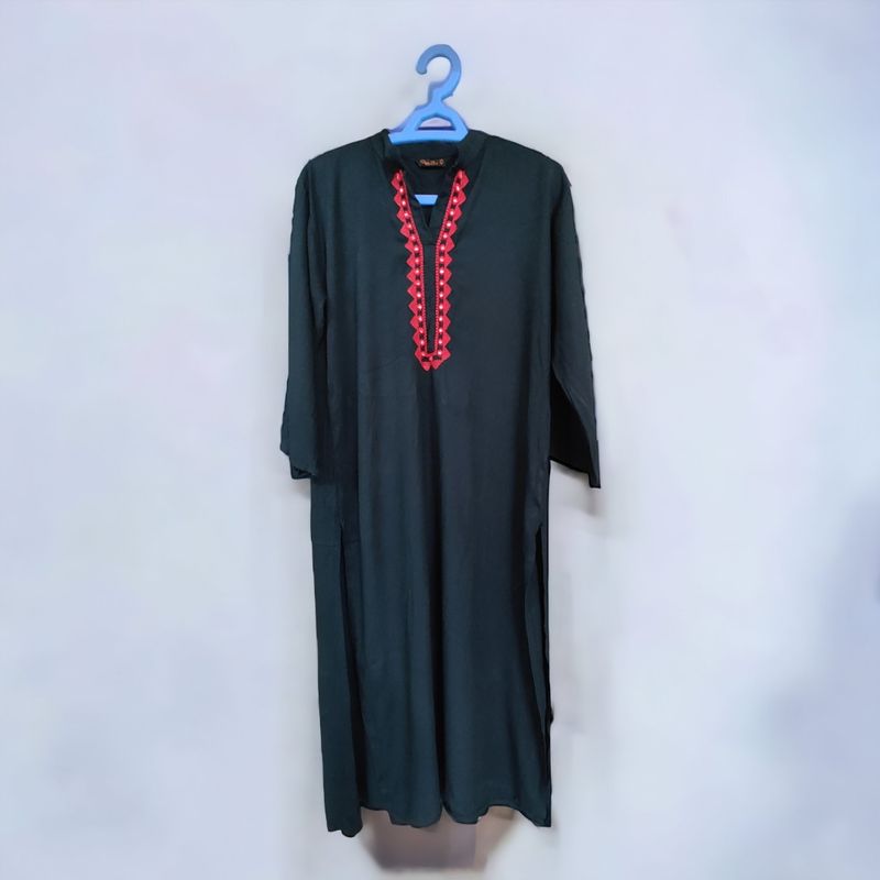 Black and Red Long Kurti