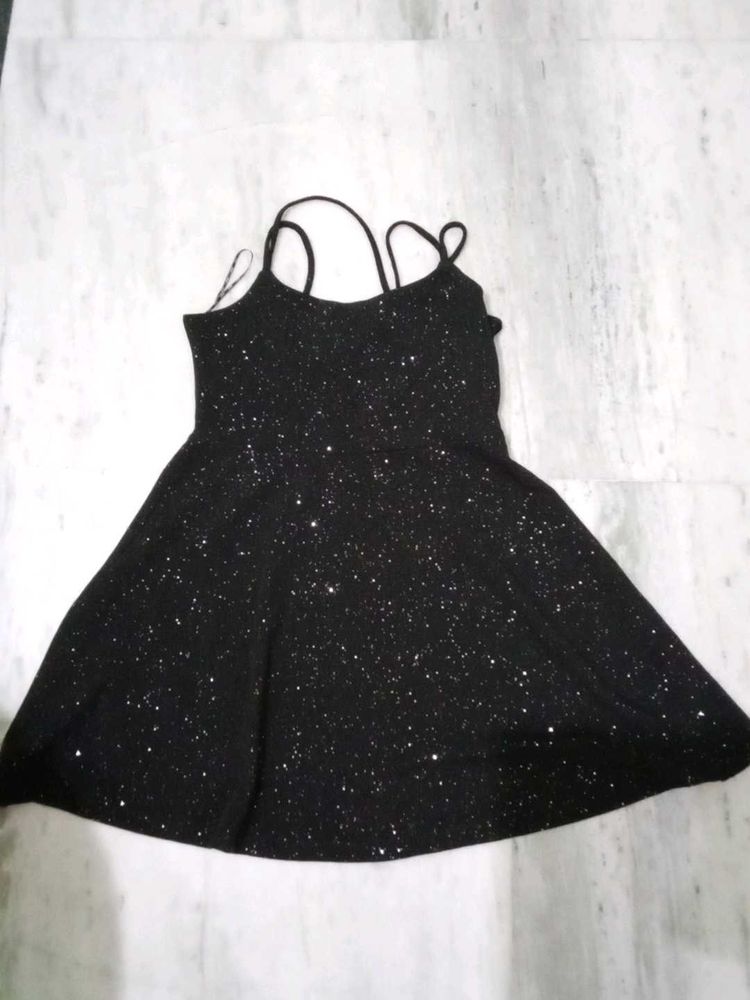 Sparkly Black Mini Dress