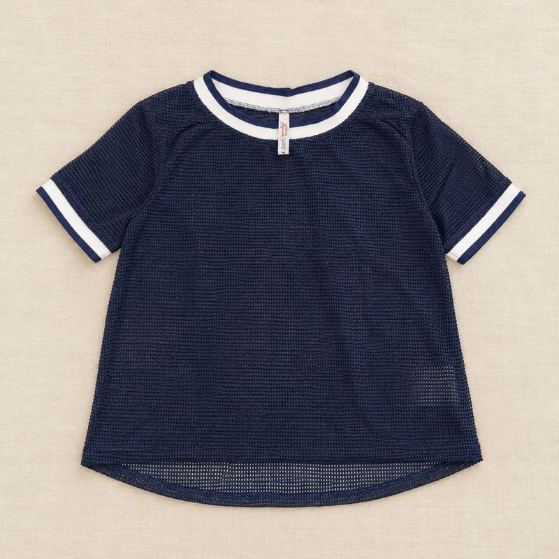 Navy Blue Mesh Top with a Black tube inner