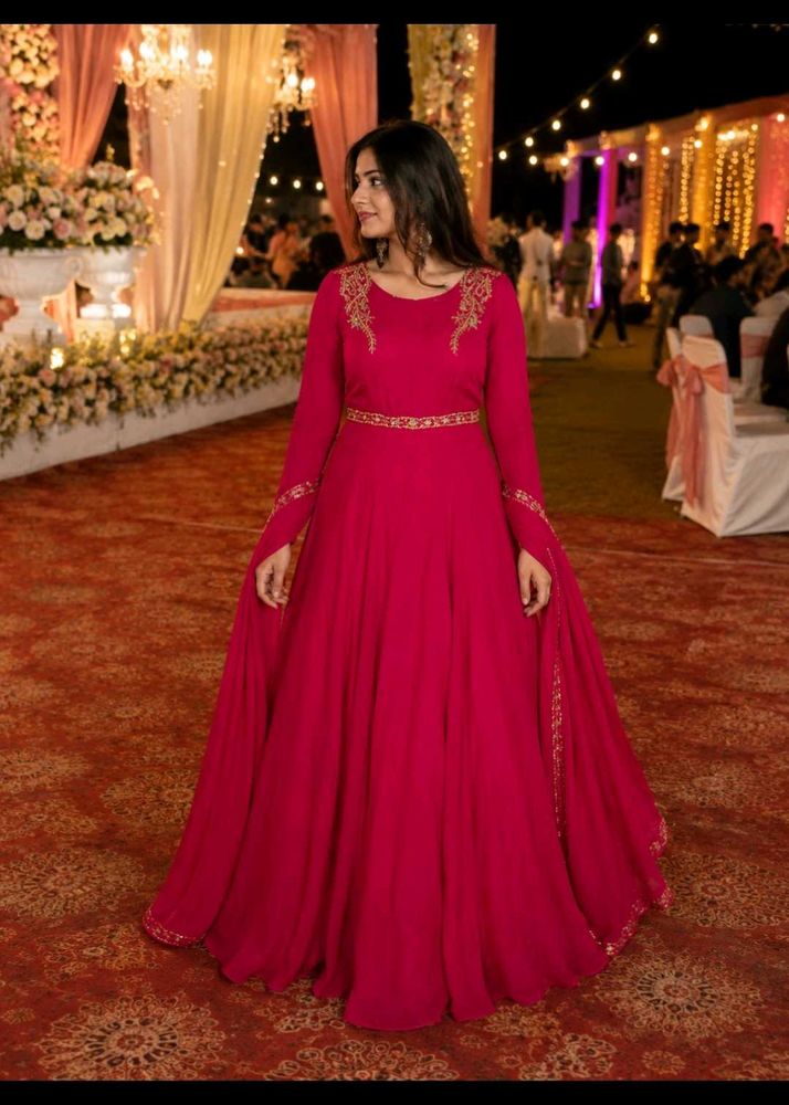 Elegant Pink Ethnic Gown