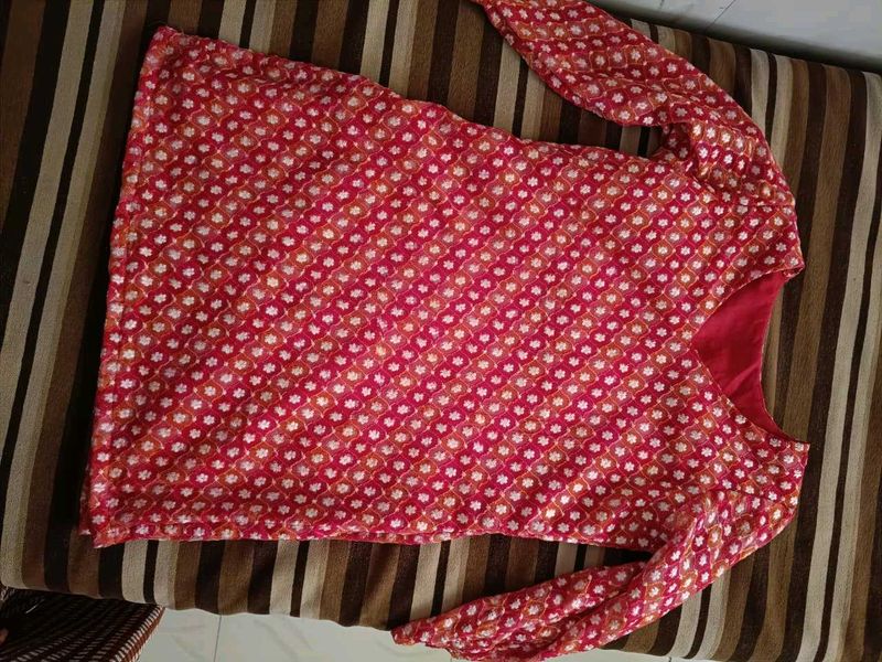 Red Printed Kurta - Stylish &amp; Comfortable