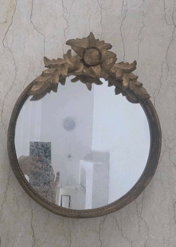 Ornate Gold Finish Wall Mirror or Tray