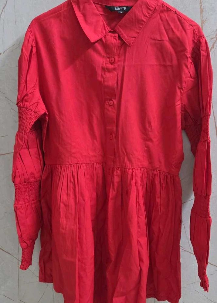 Red Shirt Dress | Like New