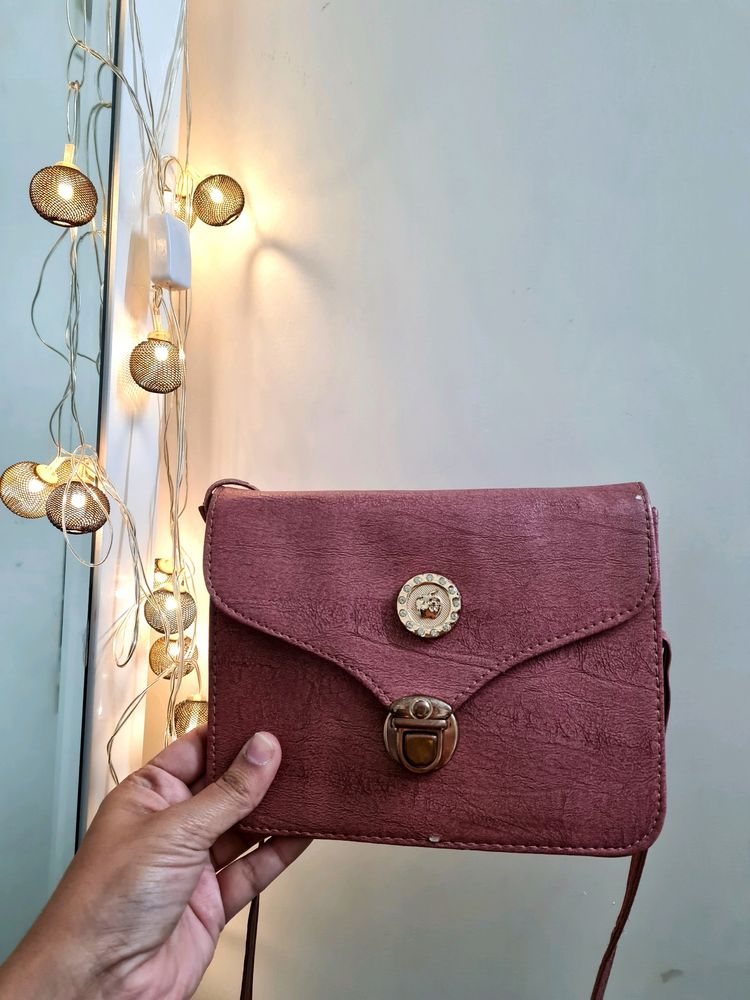 Peach Color Sling Bag. It's My Favorite