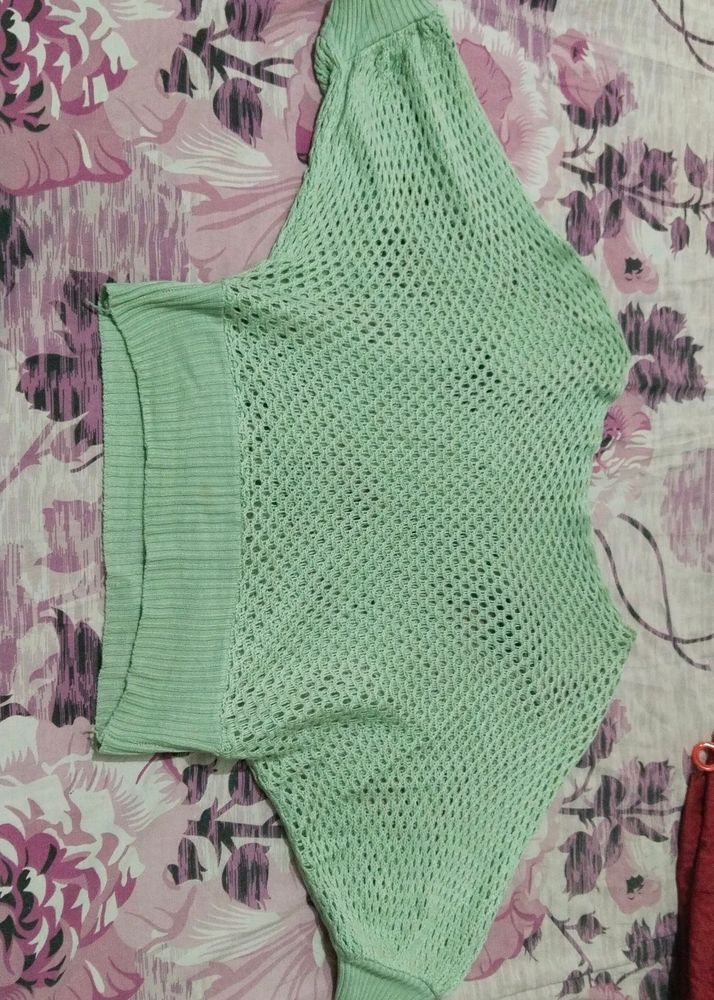 Very Beautiful Crop (Net) Top With Nyc Colour