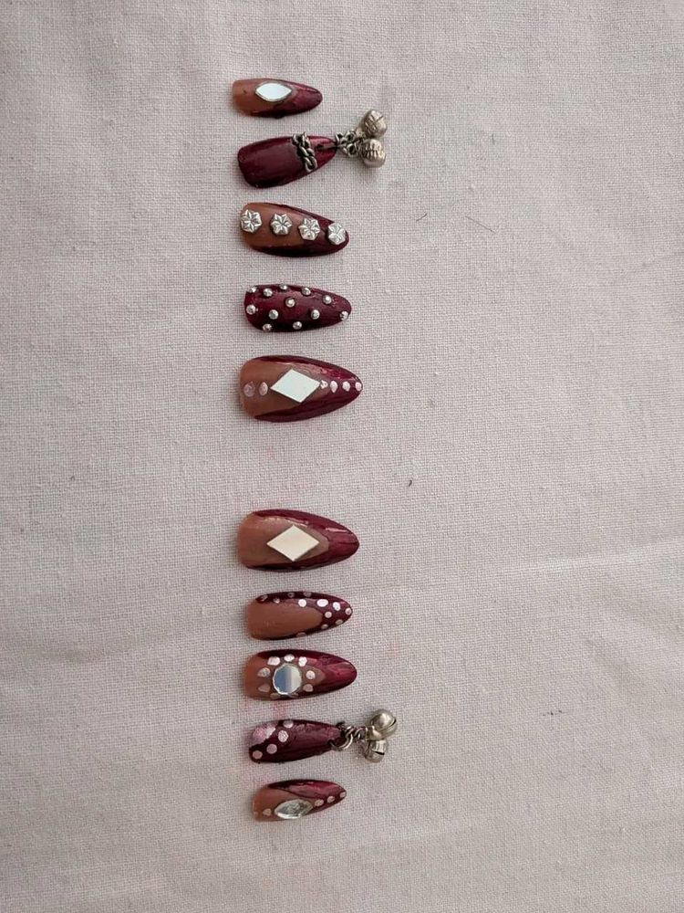 Unique Handcrafted Nail Charms with Dangles