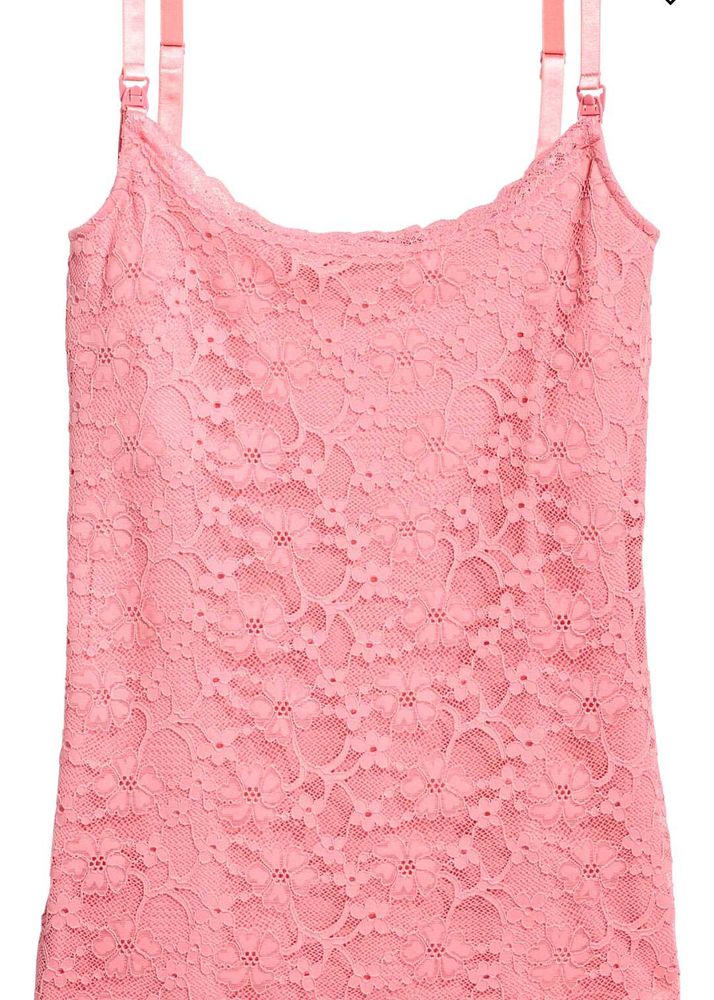 Pink Lace Maternity Cami