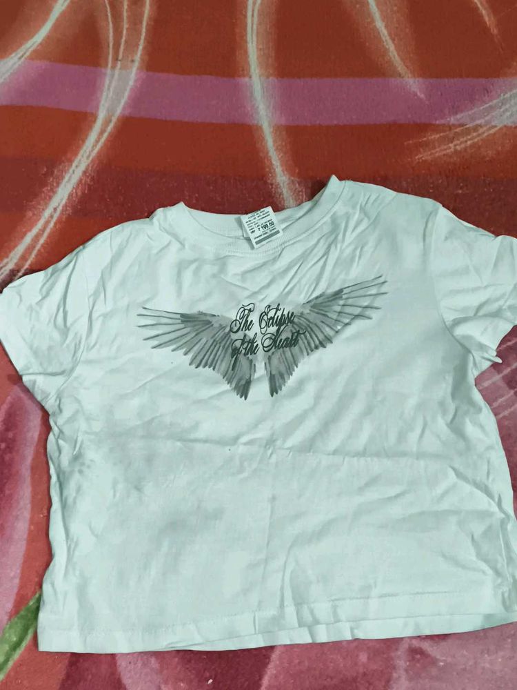 Graphic Print White T-shirt