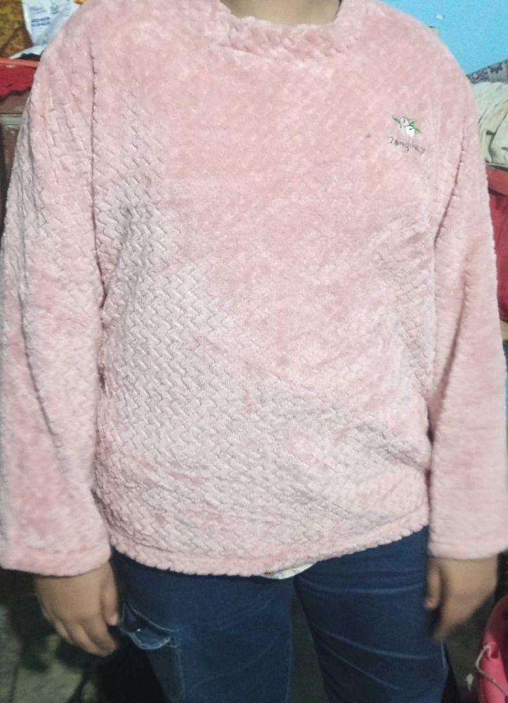 Pink Fuzzy Sweater