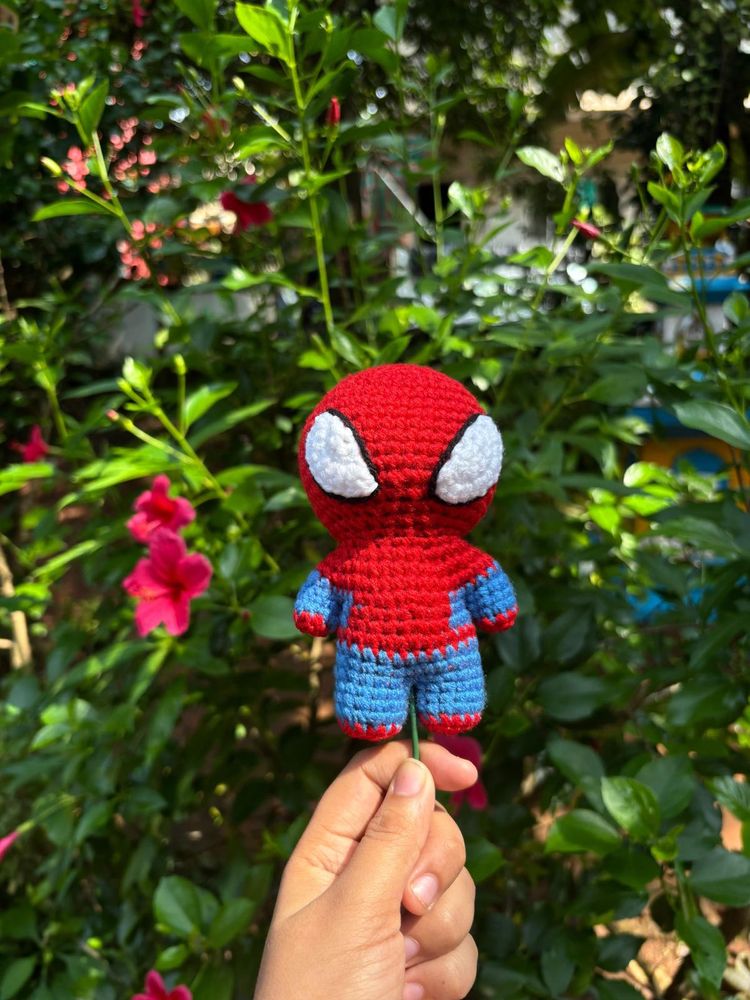 Handmade Spiderman Crochet keychain