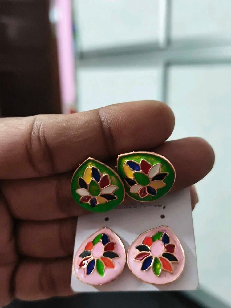 Colorful Enamel Earrings combo  Set
