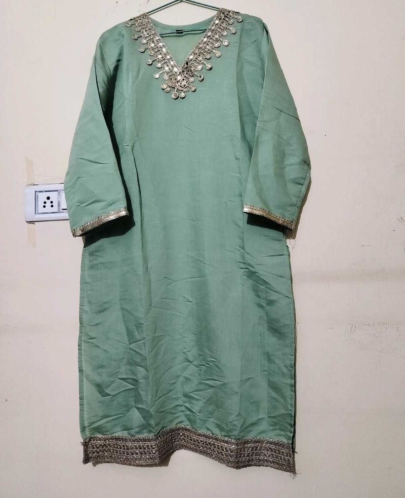 Elegant sea  Green Kurta