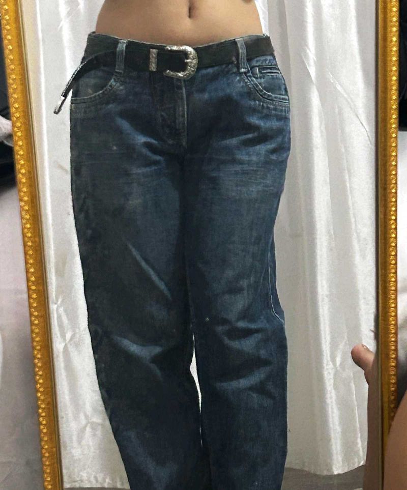 2000s low waist flare jeans