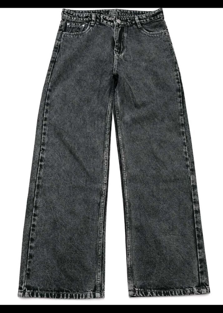Vintage Wash Wide Leg Jeans