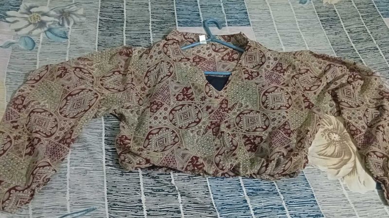 Stylish Printed Long Sleeve Top