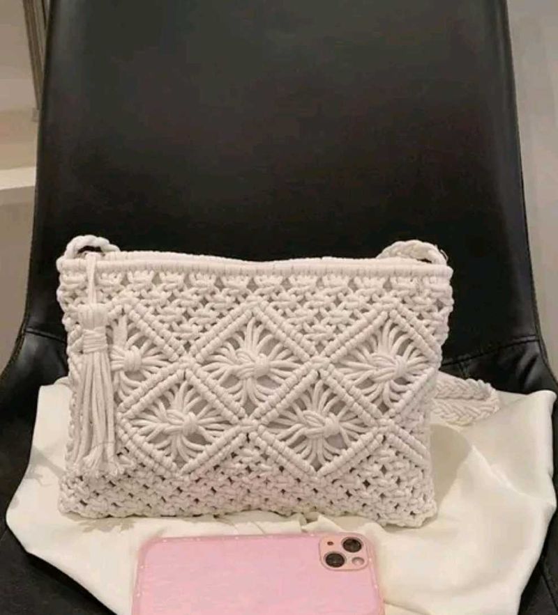 Boho Macrame Crossbody Bag