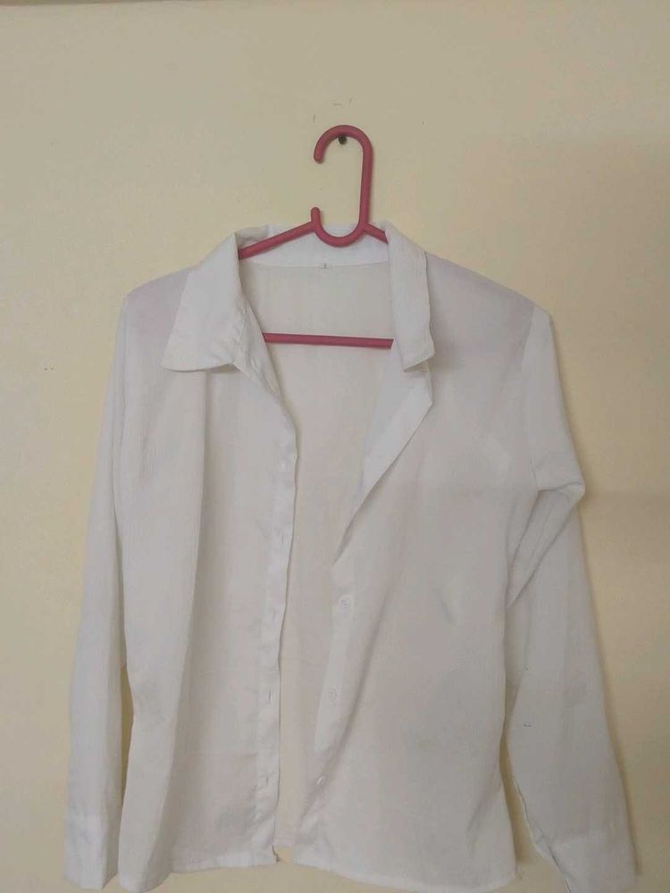 Classic White Button-Down Shirt