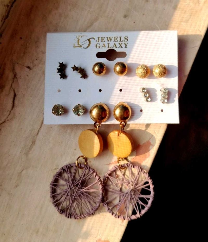 Unique Multi-Piece Earring Set