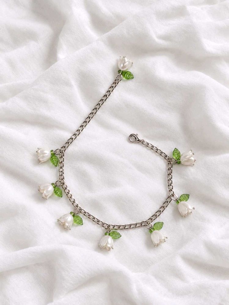 Lilly of the valley Charm bracelet