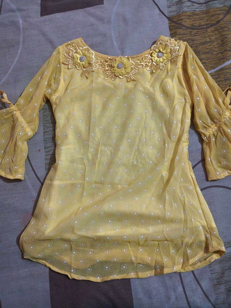 Yellow Floral Top