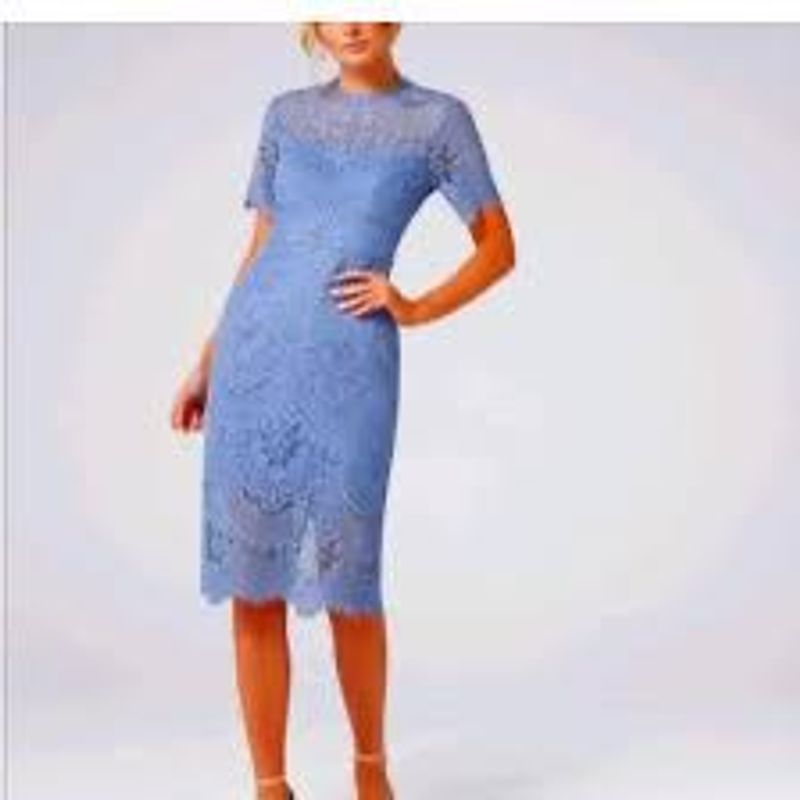 Forever New Blue Lace Midi Dress