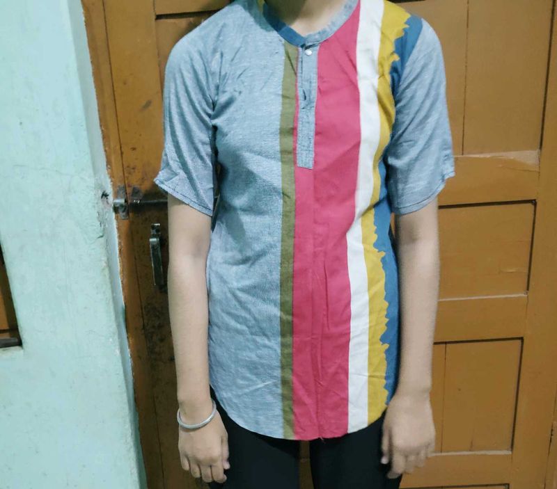 Colorful Striped Kurta Top