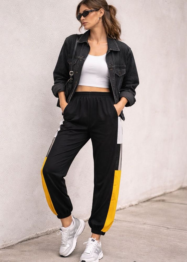 Stylish Color Block Track Pants