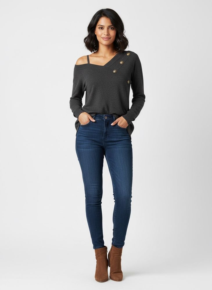 Stylish Asymmetrical Sweater