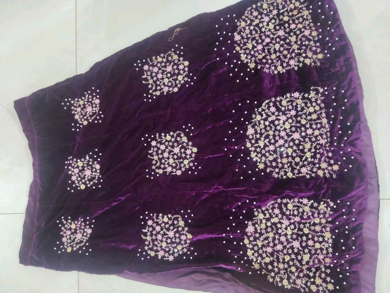 Excellent Velvet Lehenga New Condition