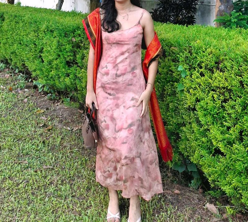 Elegant Floral Print Spaghetti Strap Dress