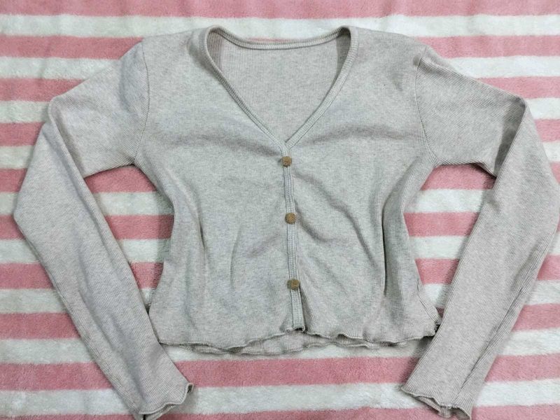 Light Grey Knit Cardigan