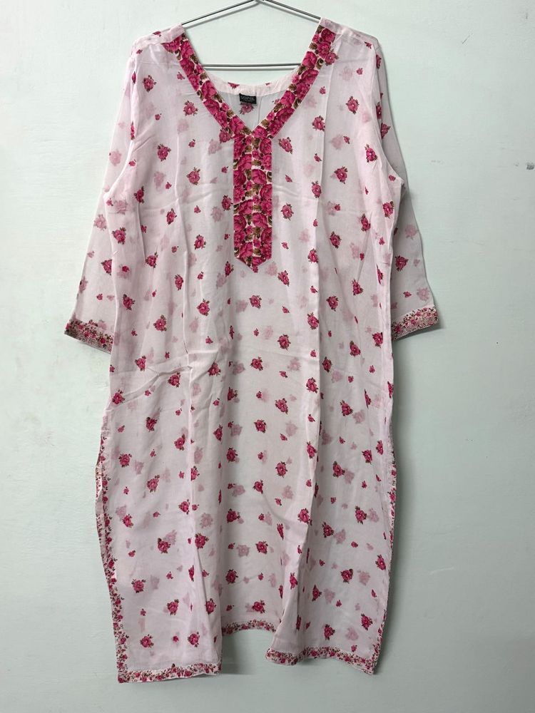 Pretty Pink Floral Kurta
