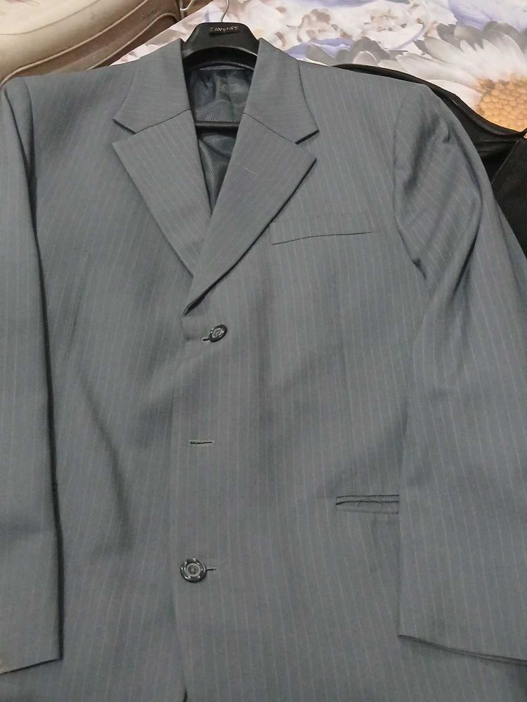 Men's Grey Pinstripe 2 piece suit