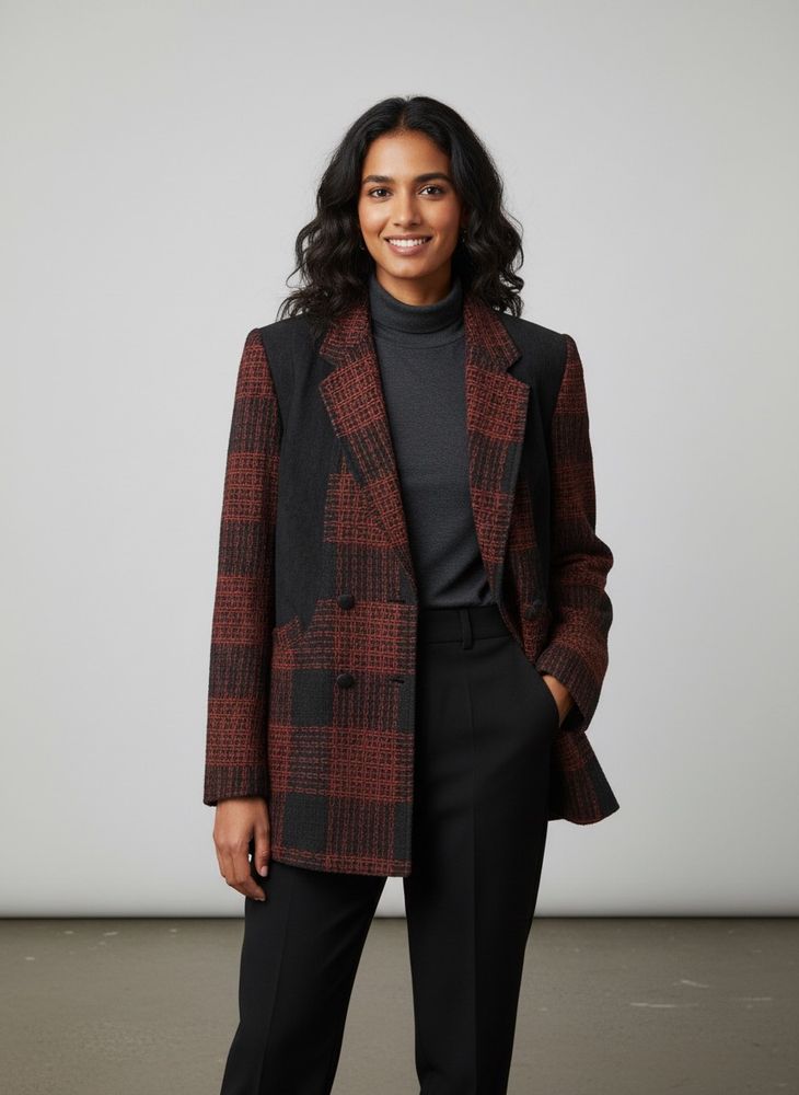 Vintage Plaid Blazer