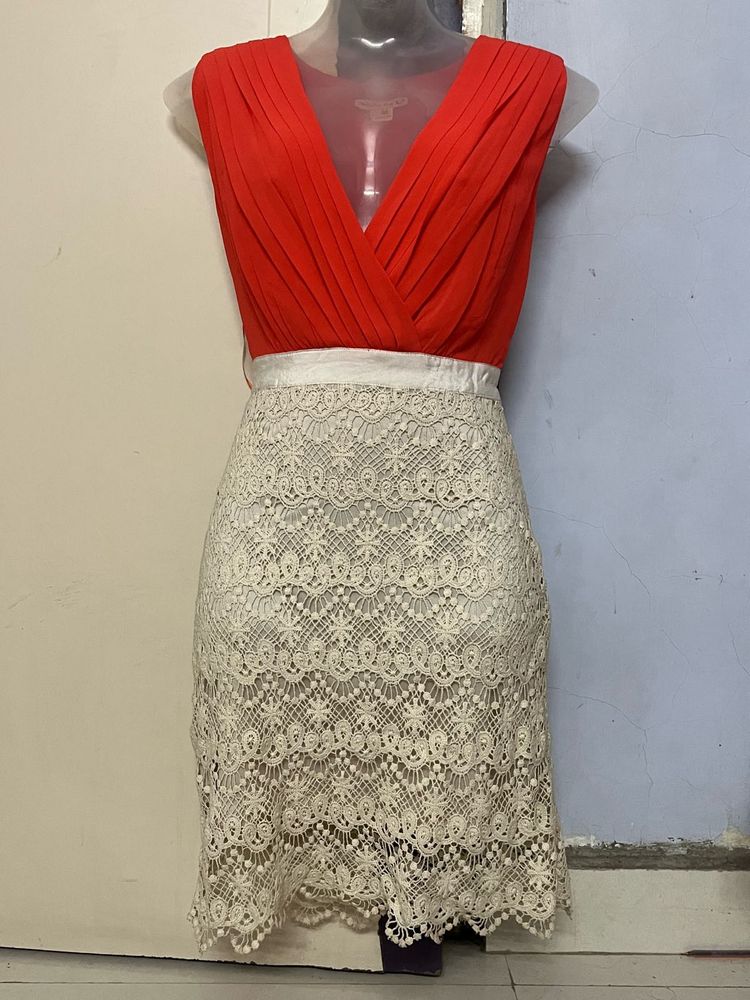 Pintrest Red &amp; Lace Party Dress
