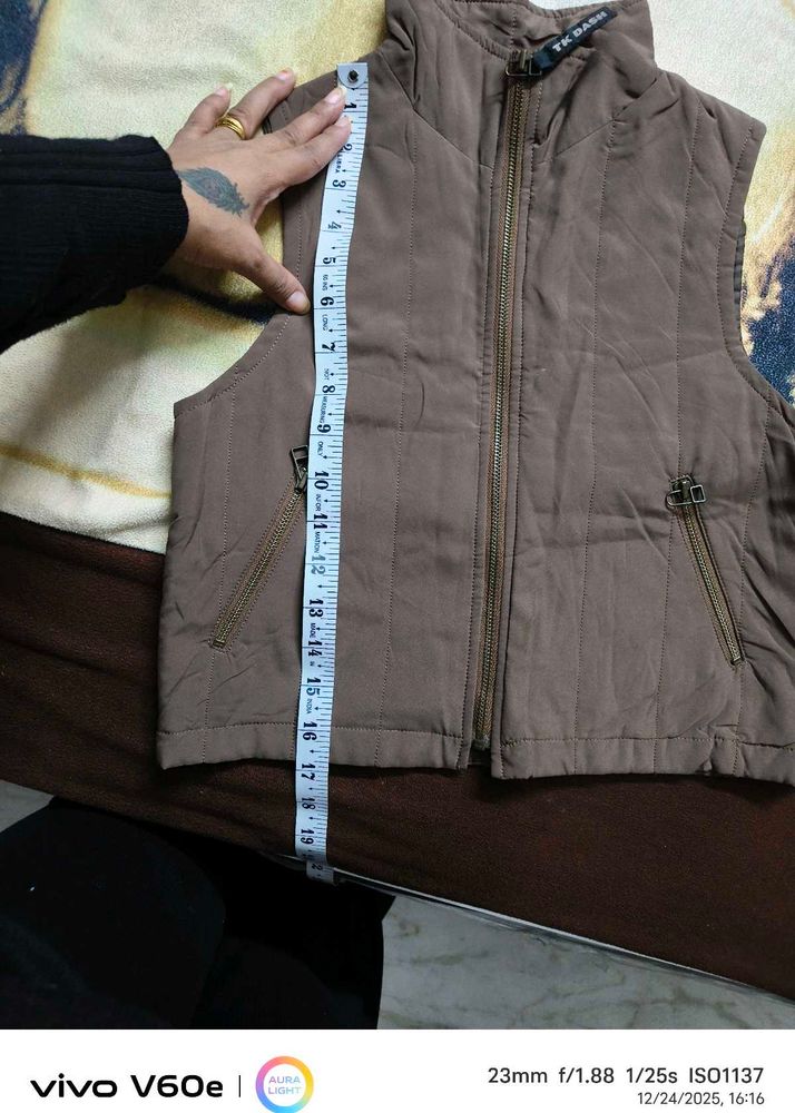 Brown Sleeveless Jacket