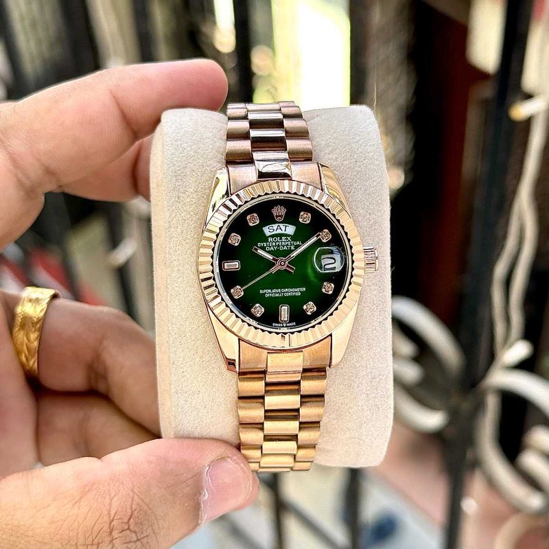 Rolex Watch - Emerald Green Dial women