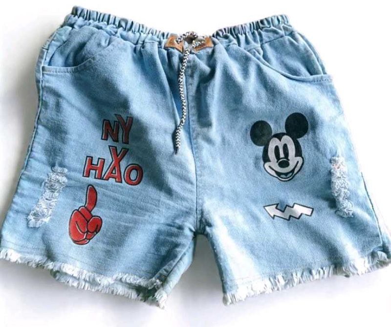 Cute Mickey Mouse Denim Shorts