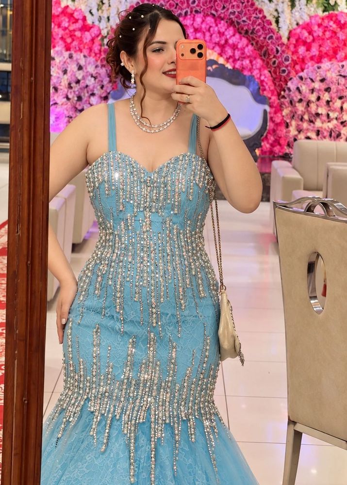Stunning Blue Embellished Gown