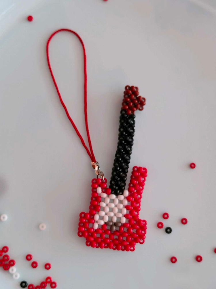 Beaded Guitar Charm