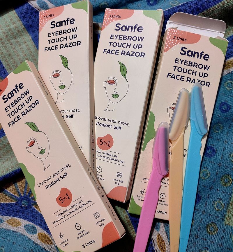 Combo Of 4Packets Sanfe 5in1 Touch Up Face Razor