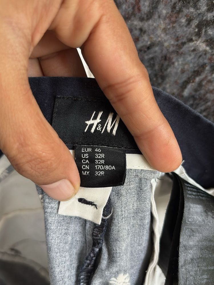 H&amp;M Blue Patterned Pants