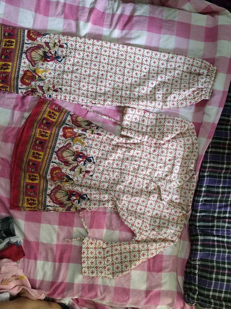 short kurti with plazo
