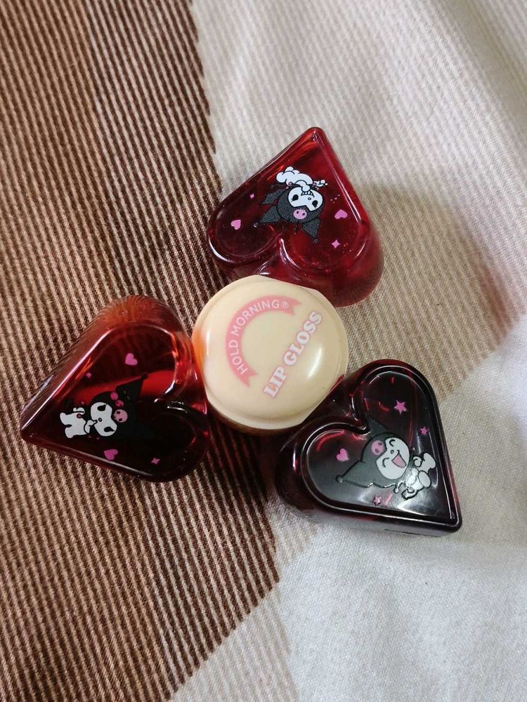 Cute Heart-Shaped Lip Gloss Set