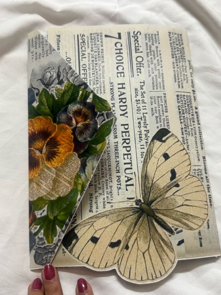 Vintage Butterfly &amp; Floral Journal