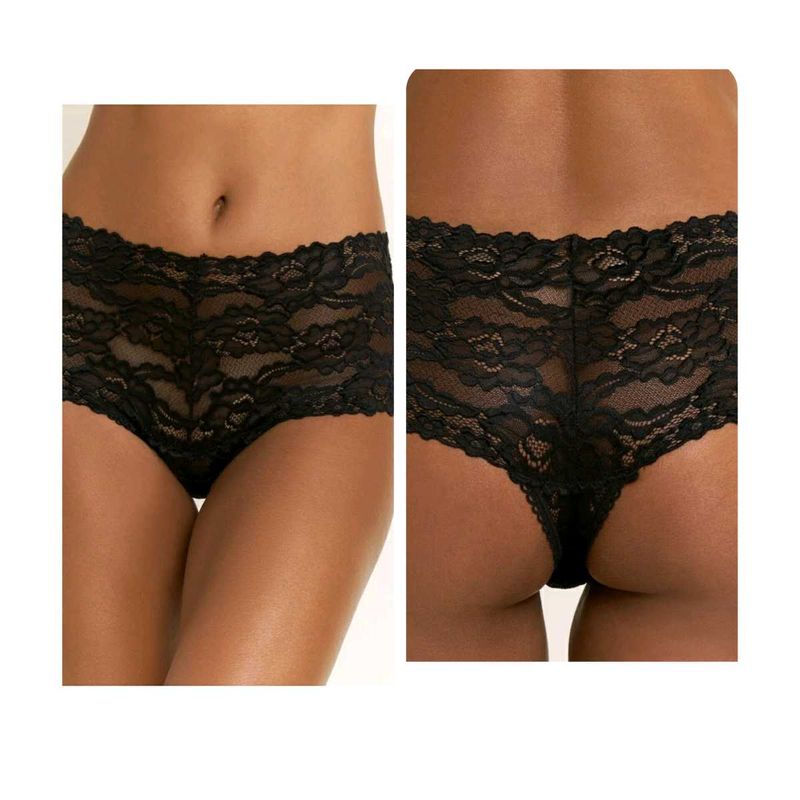honeydew Black Lace Thong Panty