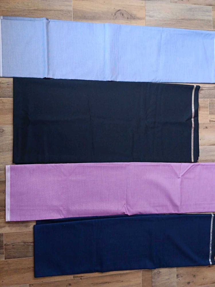 Lot of 4 Plain Fabric Rolls
